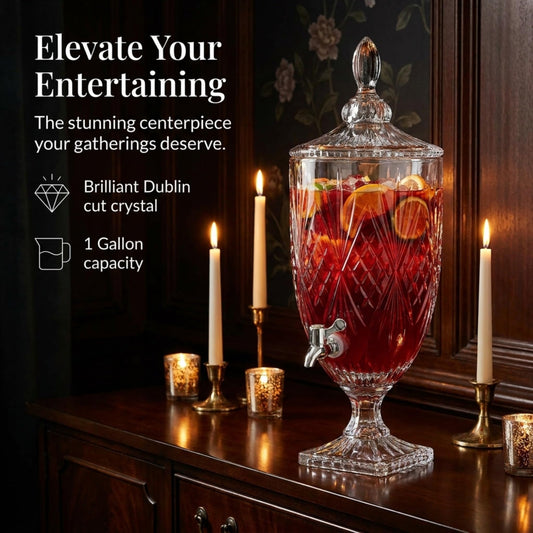 Godinger gros plan du cristal Dublin finition brillante et raffinée