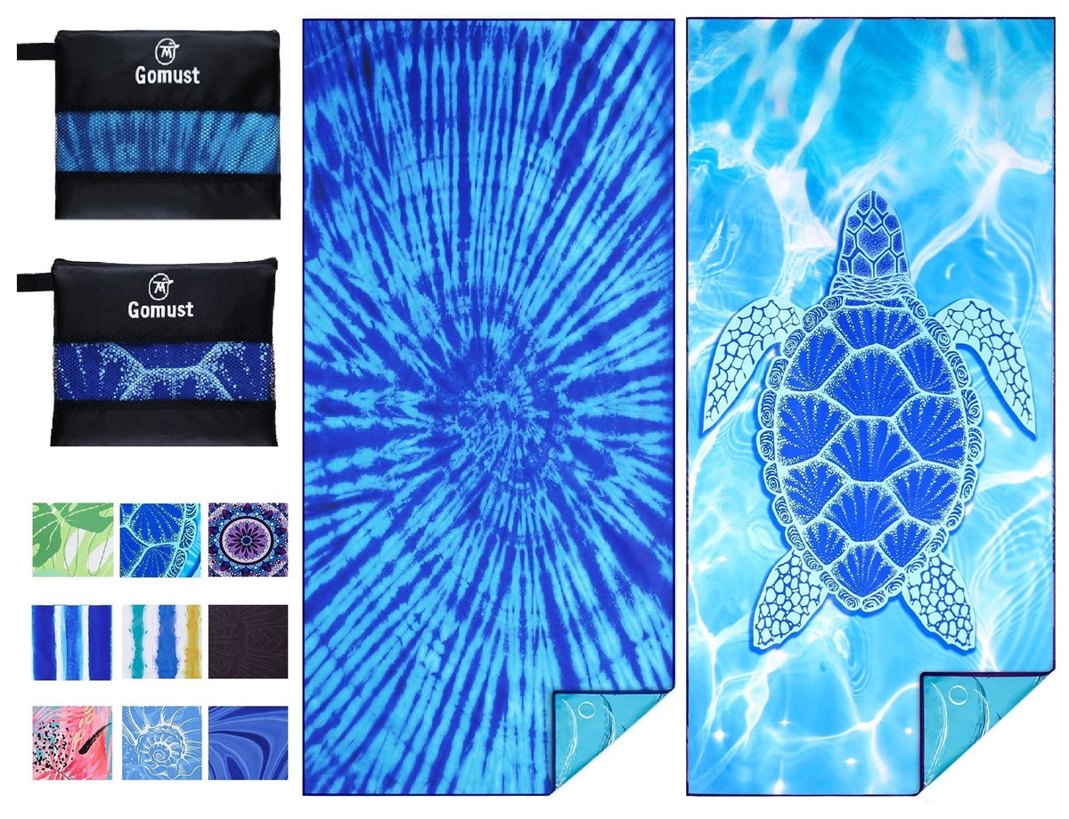 Gomust serviette plage pack de 2 vue avant grande surface pratique
