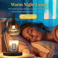 GOODBUY lampe chauffe-bougie socle avec bougie pour fonte sans flamme
