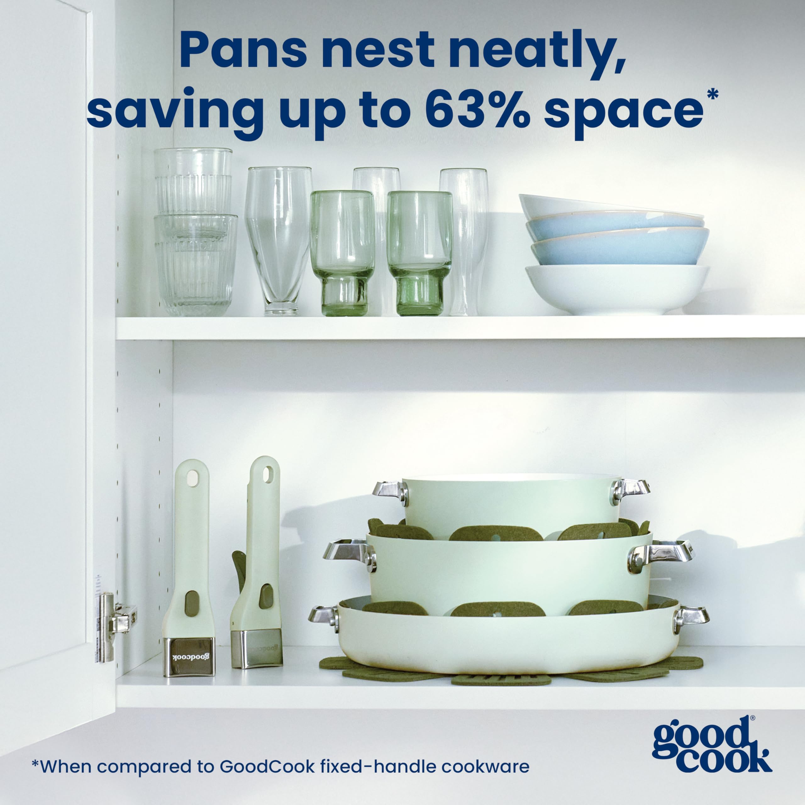 GoodCook comparaison taille avec une main, montre échelle et prise en main