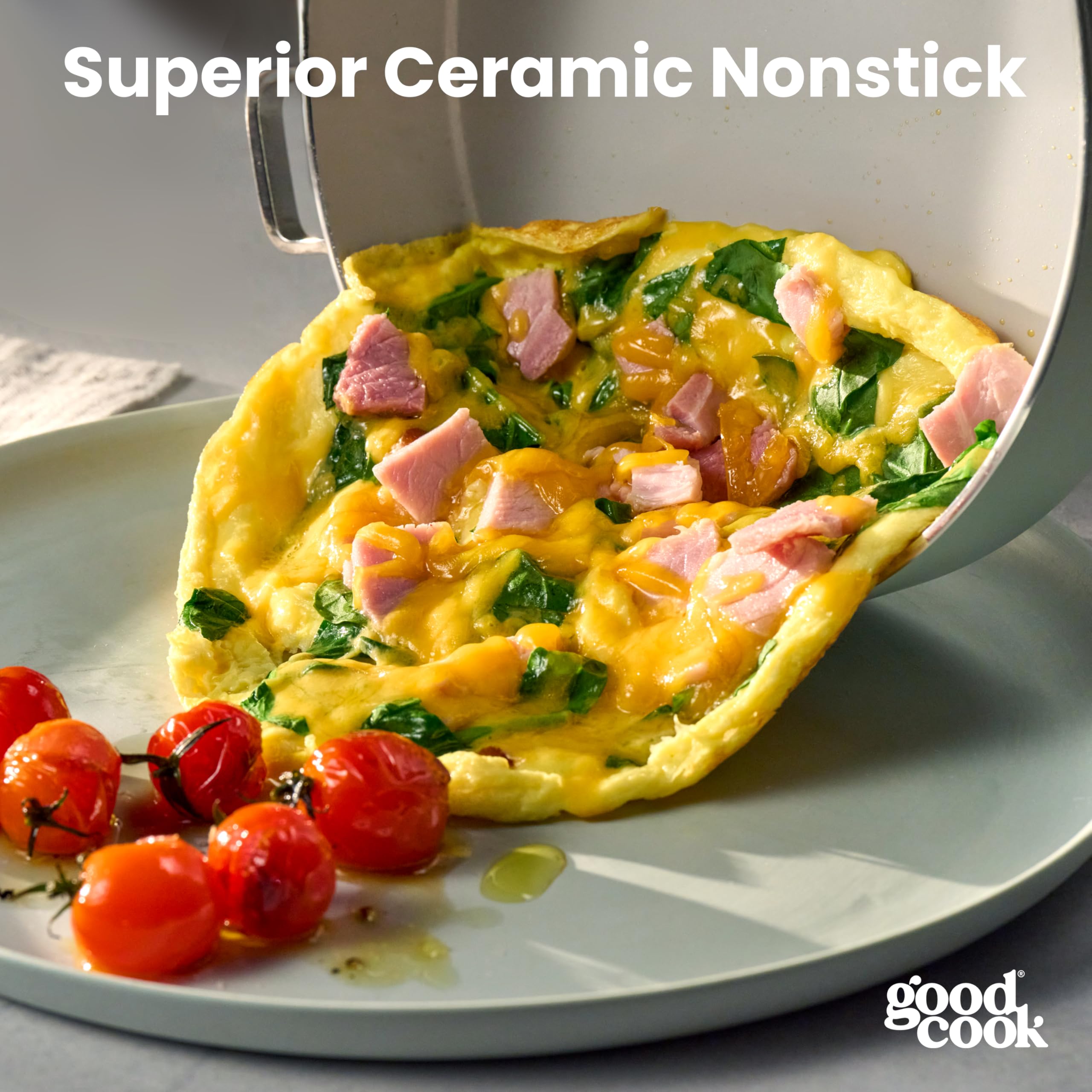 GoodCook outils en nylon inclus, protègent le revêtement céramique