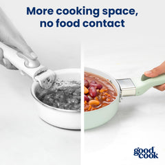 GoodCook poêle 12" en action, saisit rapidement pour résultats uniformes
