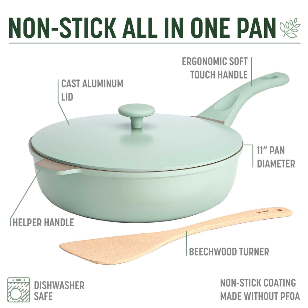 Goodful spatule en hêtre incluse, maniement doux des aliments
