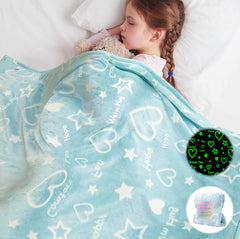 Goodhipi plaid face recto montrant motif coeur et étoiles, apporte douceur décorative