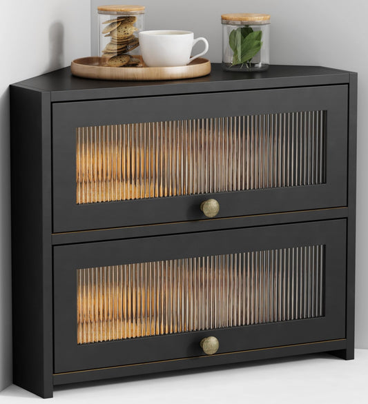 Goozii face avant noir montrant rangement compact pour gagner de l'espace