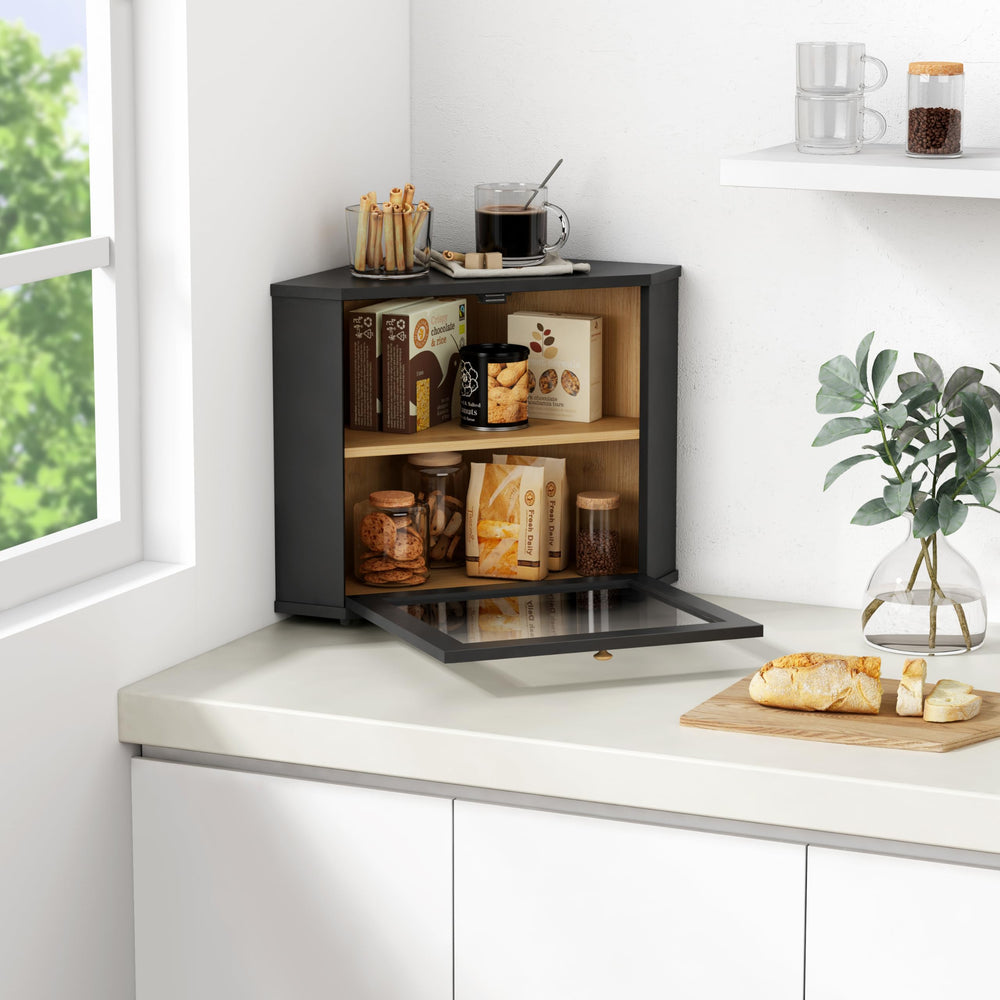 Goozii vue intérieure deux étages, rangement organisé pour pains