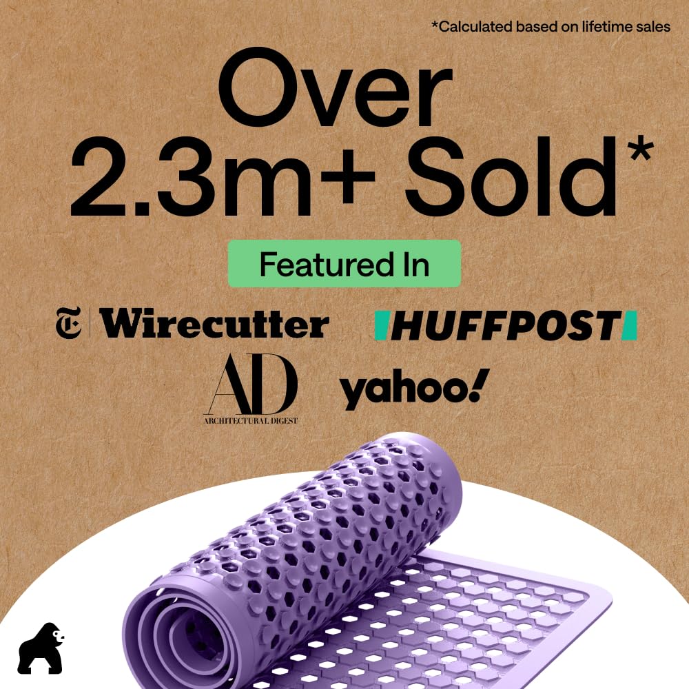 GORILLA GRIP comparaison taille montrant couverture généreuse 35x16 pouces