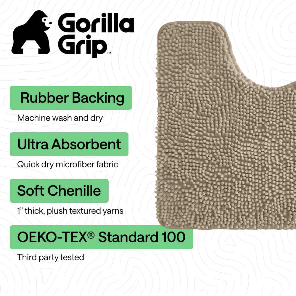GORILLA GRIP gros plan chenille douce montrant texture moelleuse