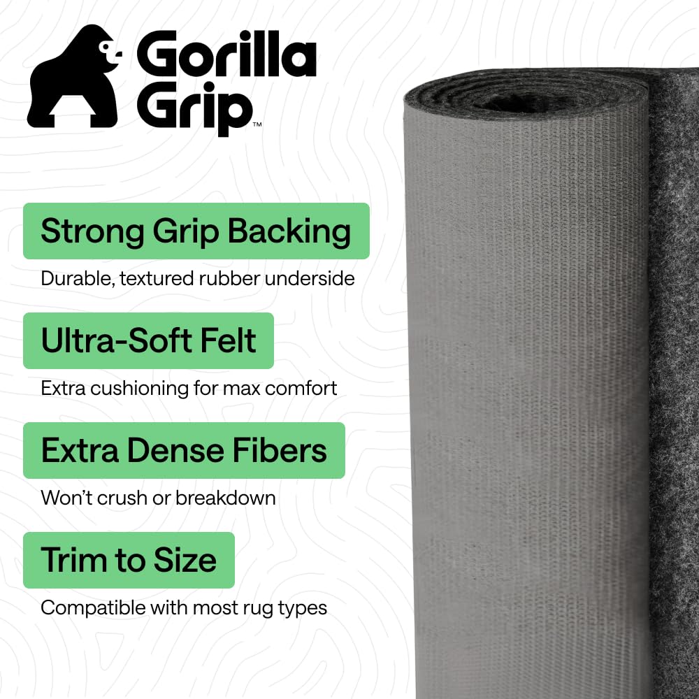 GORILLA GRIP dos en caoutchouc texturé offrant adhérence sécurisée