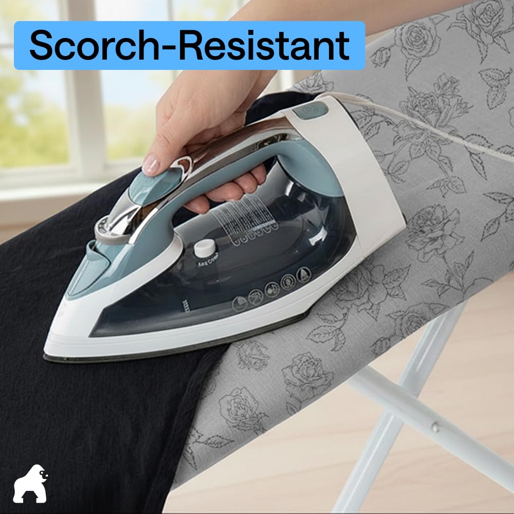 GORILLA GRIP mise en scène buanderie motif floral gris durable et élégant