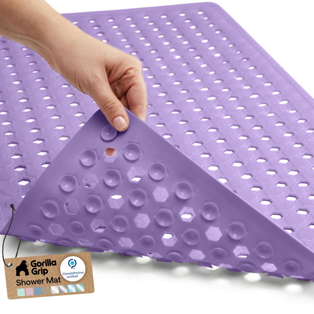 GORILLA GRIP tapis face avant violet opaque montrant couverture et sécurité