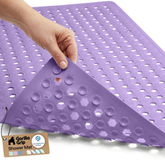 GORILLA GRIP tapis face avant violet opaque montrant couverture et sécurité