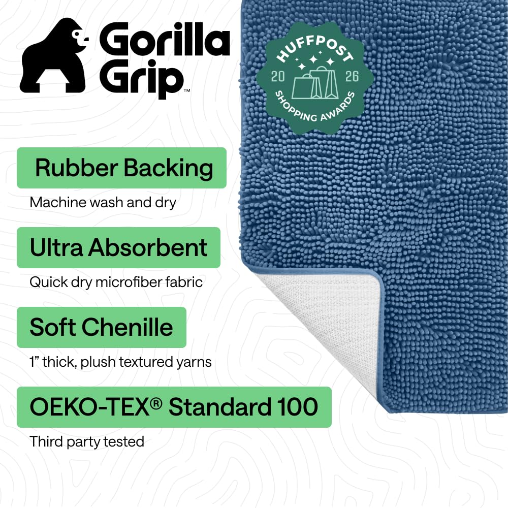 GORILLA GRIP gros plan sur la chenille moelleuse pour absorption élevée