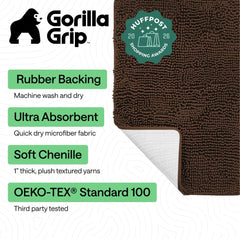 GORILLA GRIP gros plan sur la chenille douce pour confort des pieds