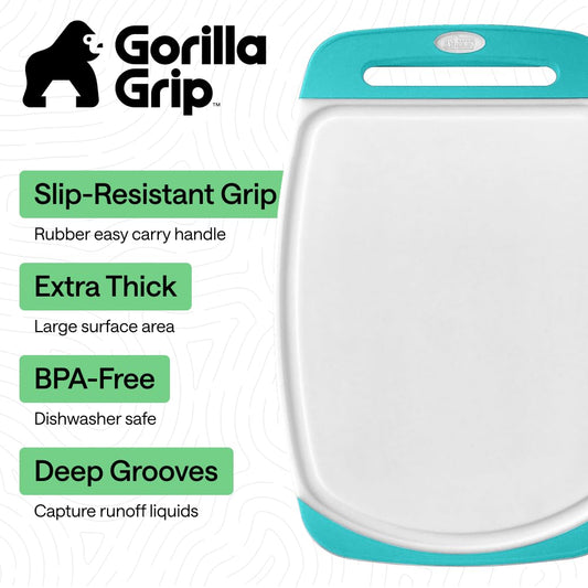 GORILLA GRIP profil indiquant l'épaisseur solide et rigidité pour découpe sûre