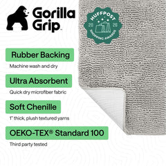 GORILLA GRIP gros plan chenille douce et épaisse pour meilleure absorption