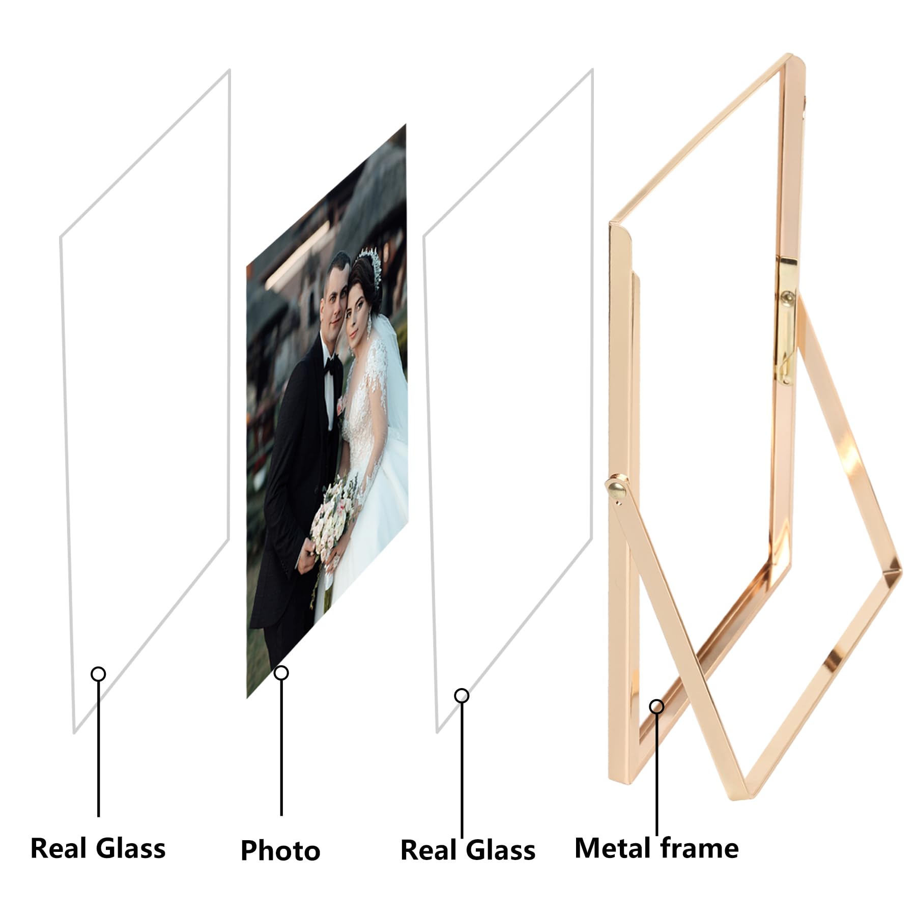 GorYeeFine double verre en gros plan illustrant l'effet flottant et transparence