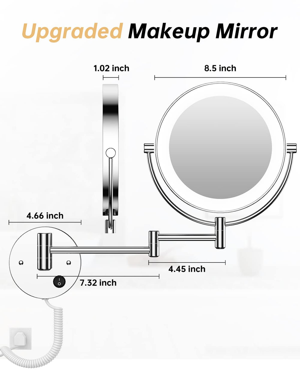 Gospire bras pliable rabattable illustrant gain de place et rangement pratique