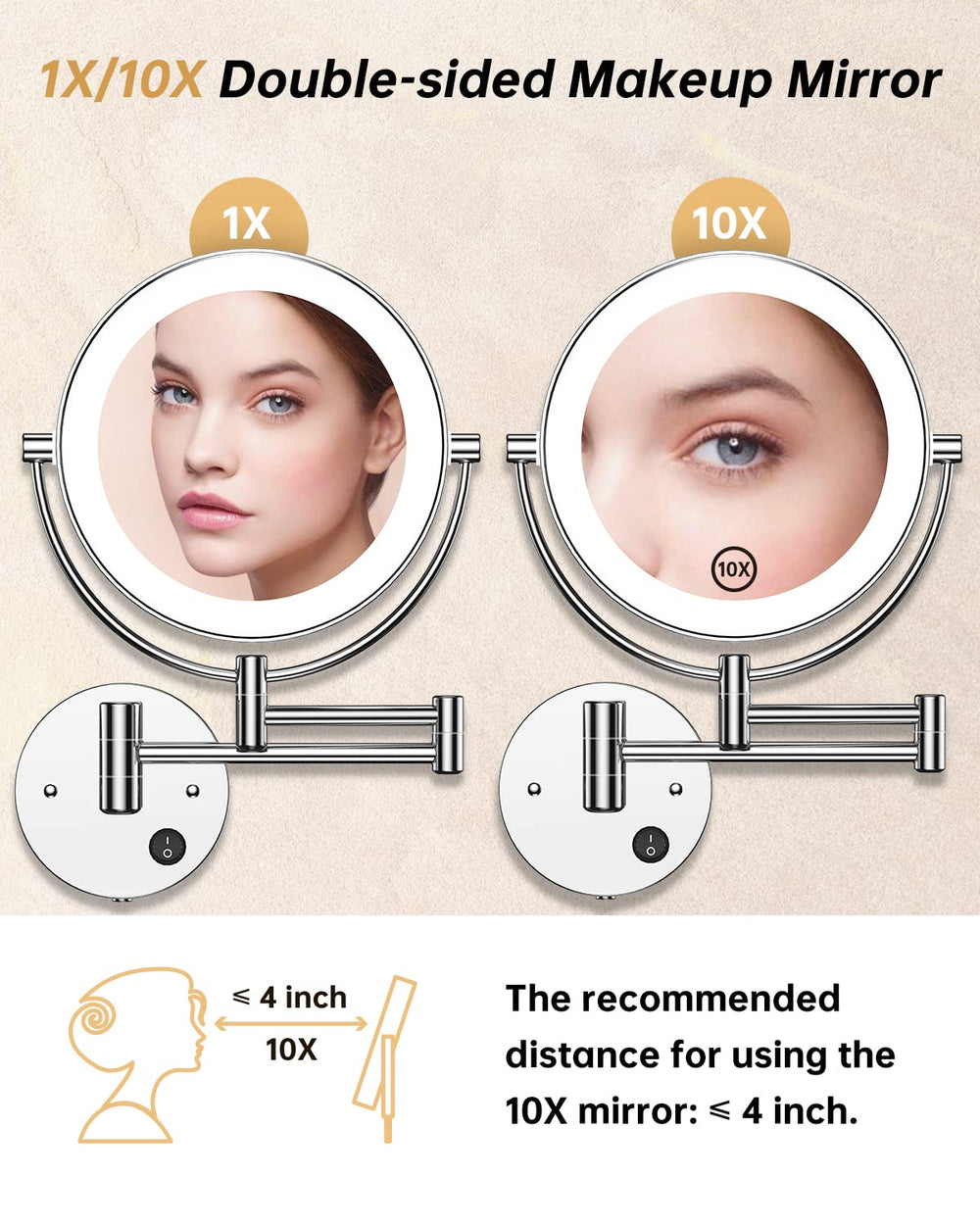 Gospire éclairage LED en anneau offrant lumière naturelle pour maquillage précis