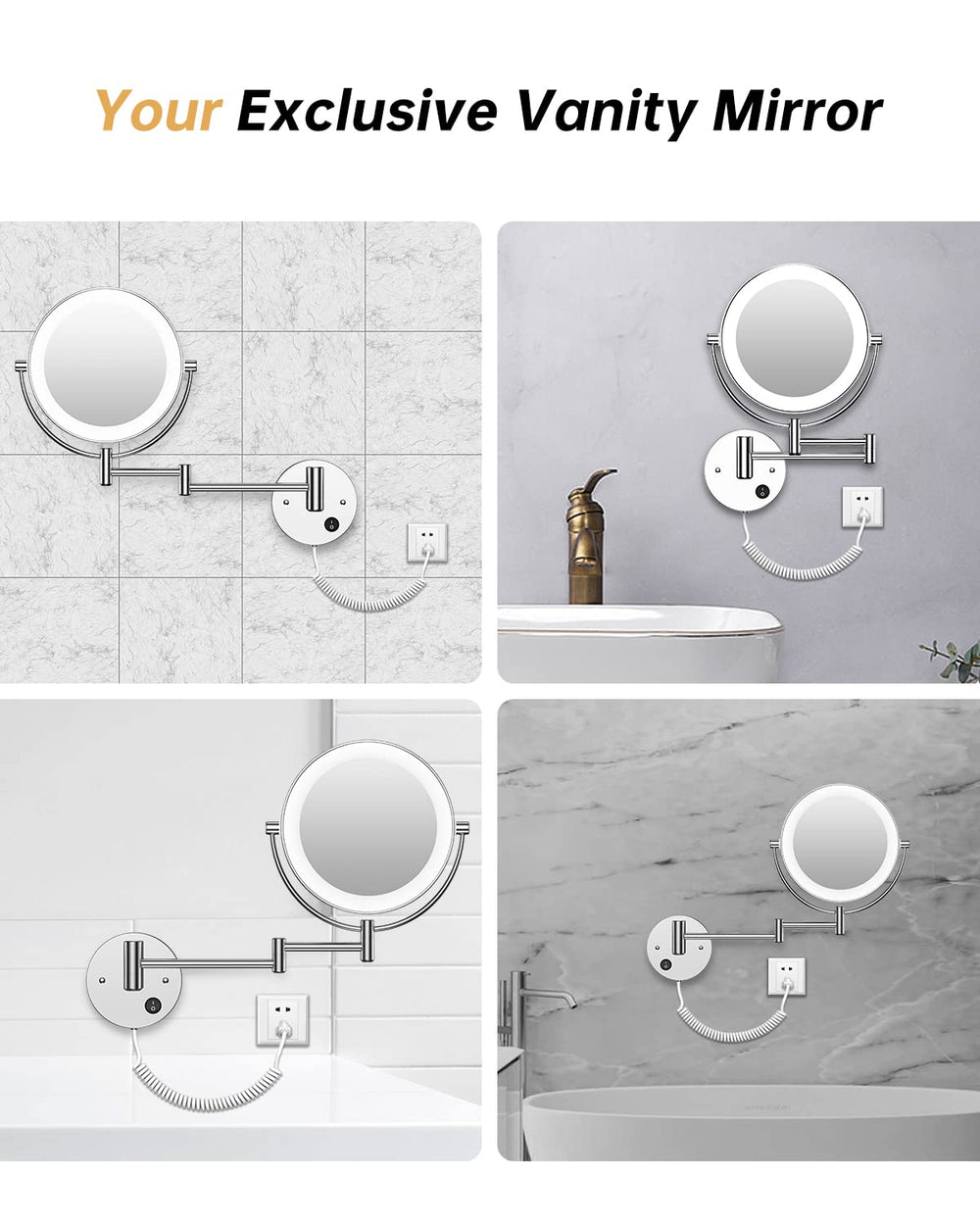 Gospire miroir posé sur coiffeuse lifestyle montrant utilité quotidienne