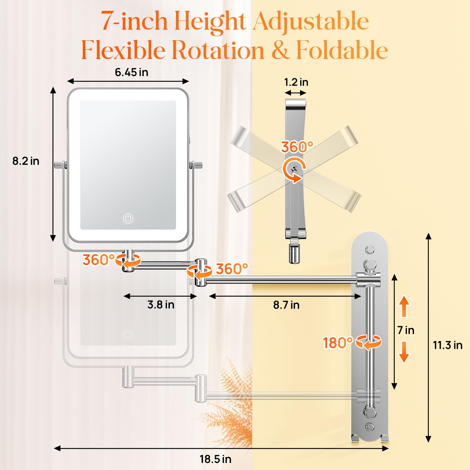 Gospire miroir 10x gros plan montrant netteté pour détails beauté
