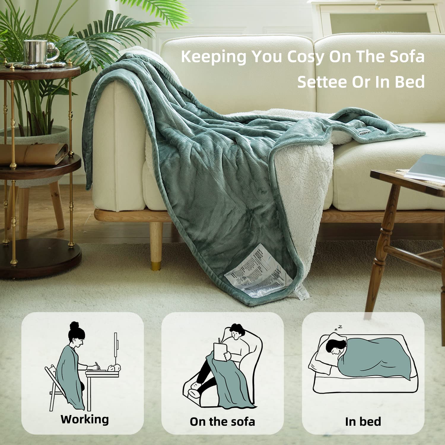 GOTCOZY face Sherpa moelleuse offrant isolation et chaleur accrue