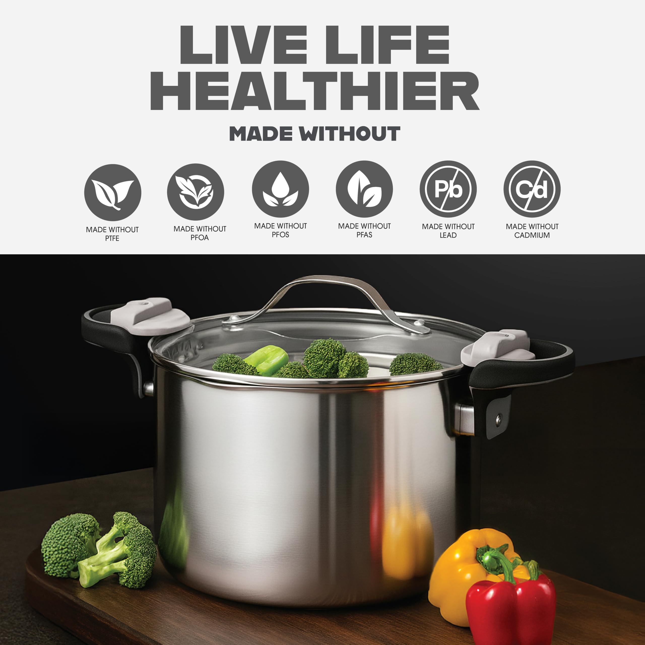 gotham steel capacité 8 qt comparaison volume pour famille
