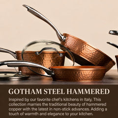 GOTHAM STEEL couvercle en verre transparent, contrôle visuel et conservation chaleur