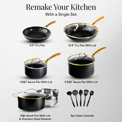 GOTHAM STEEL gros plan surface céramique antiadhésive pour cuisson saine