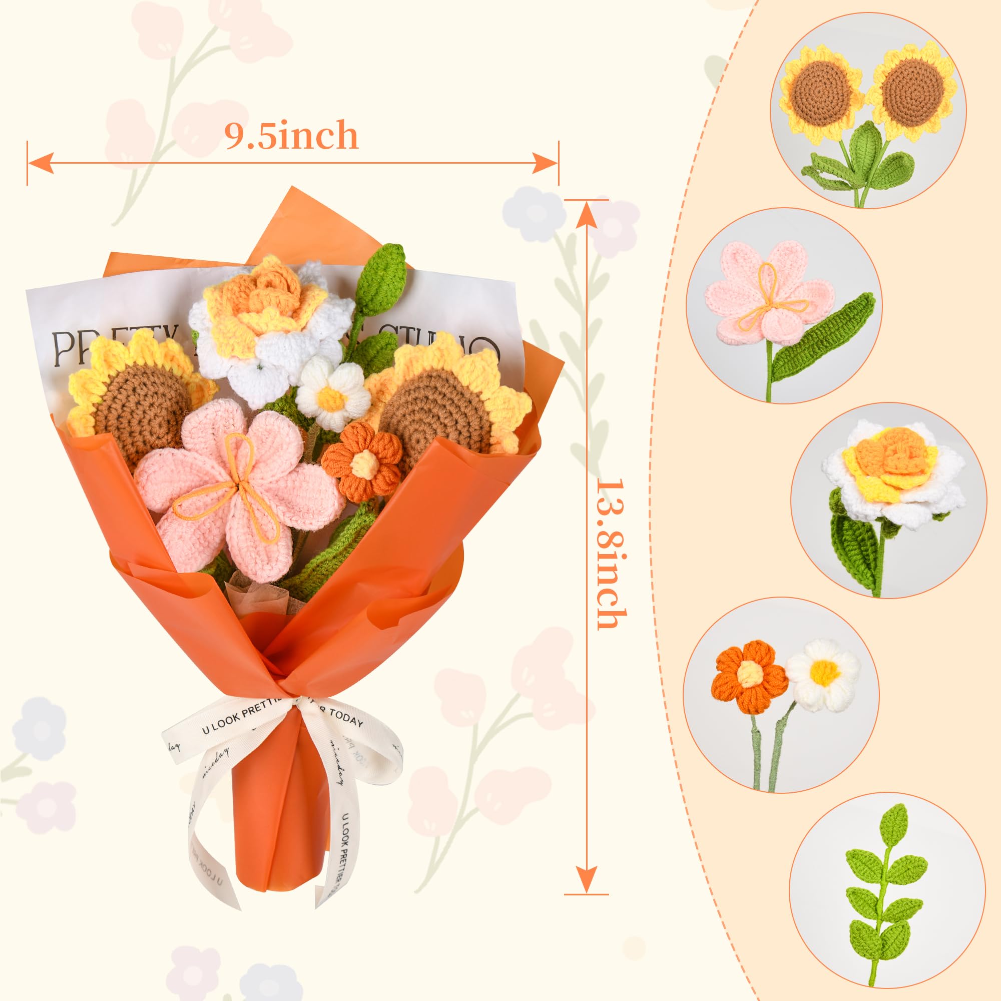 Gouraml bouquet en main montre échelle pratique et facilité d'exposition