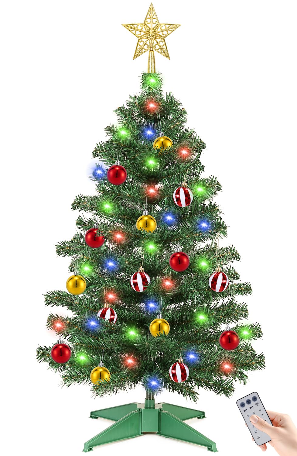 Govetom sapin 3ft face éclairé offrant ambiance chaleureuse