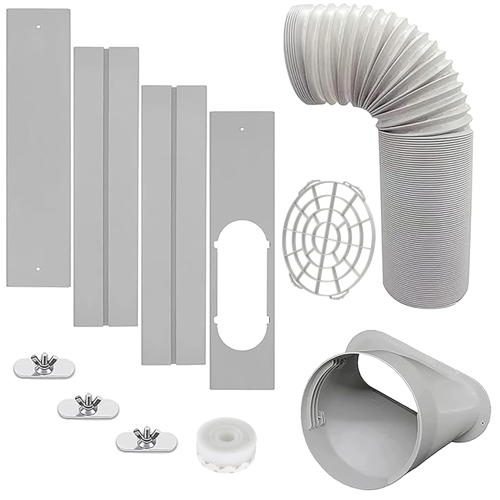 GOZFLVT vue face du kit complet montrant plaques tuyau et adaptateur pour installation rapide