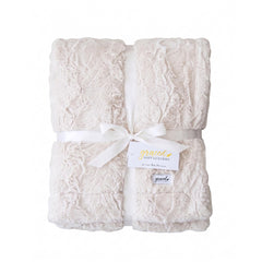 GRACED SOFT LUXURIES vue frontale du plaid ivoire, apporte chaleur et élégance