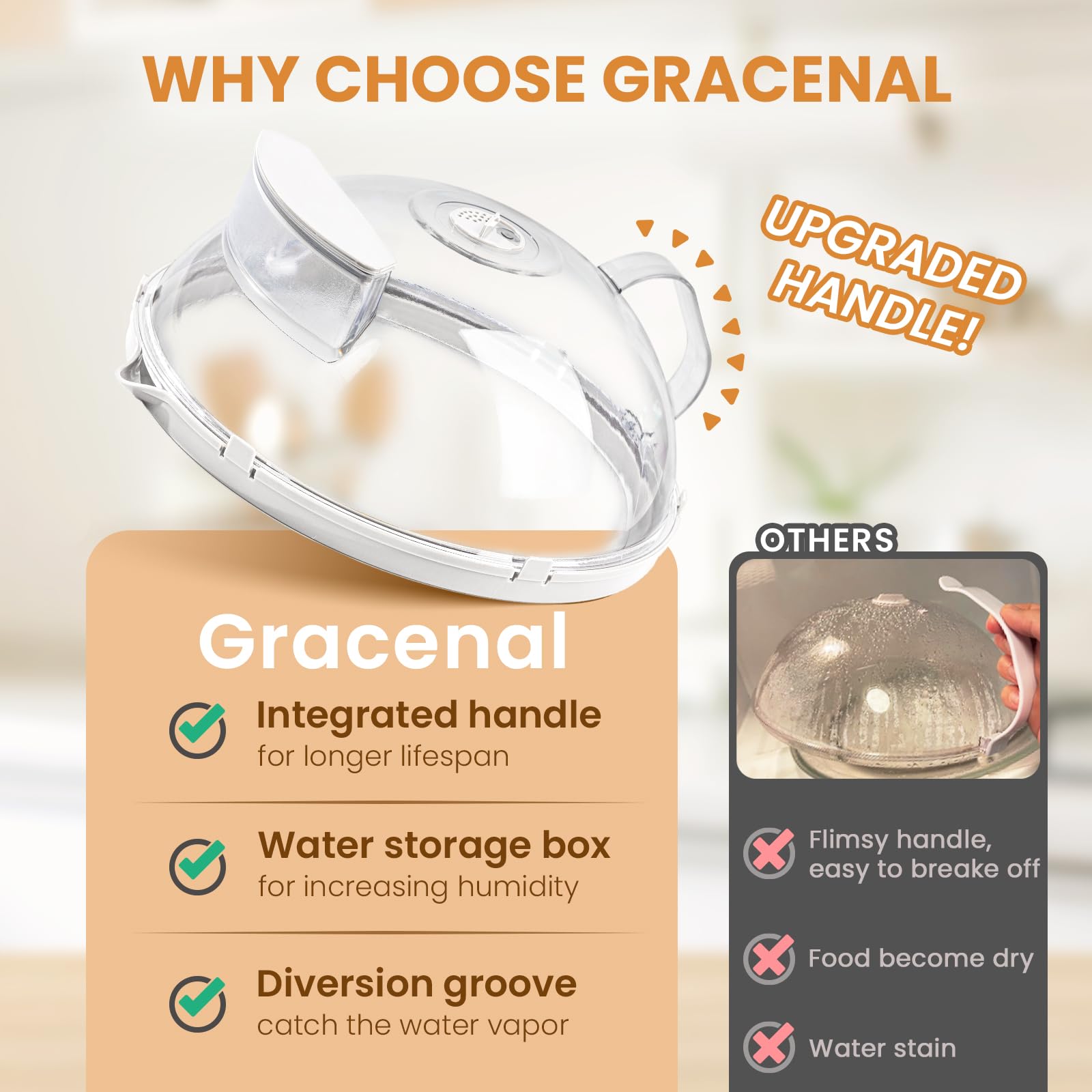 Gracenal en usage sur assiette prévenant éclaboussures et nettoyage