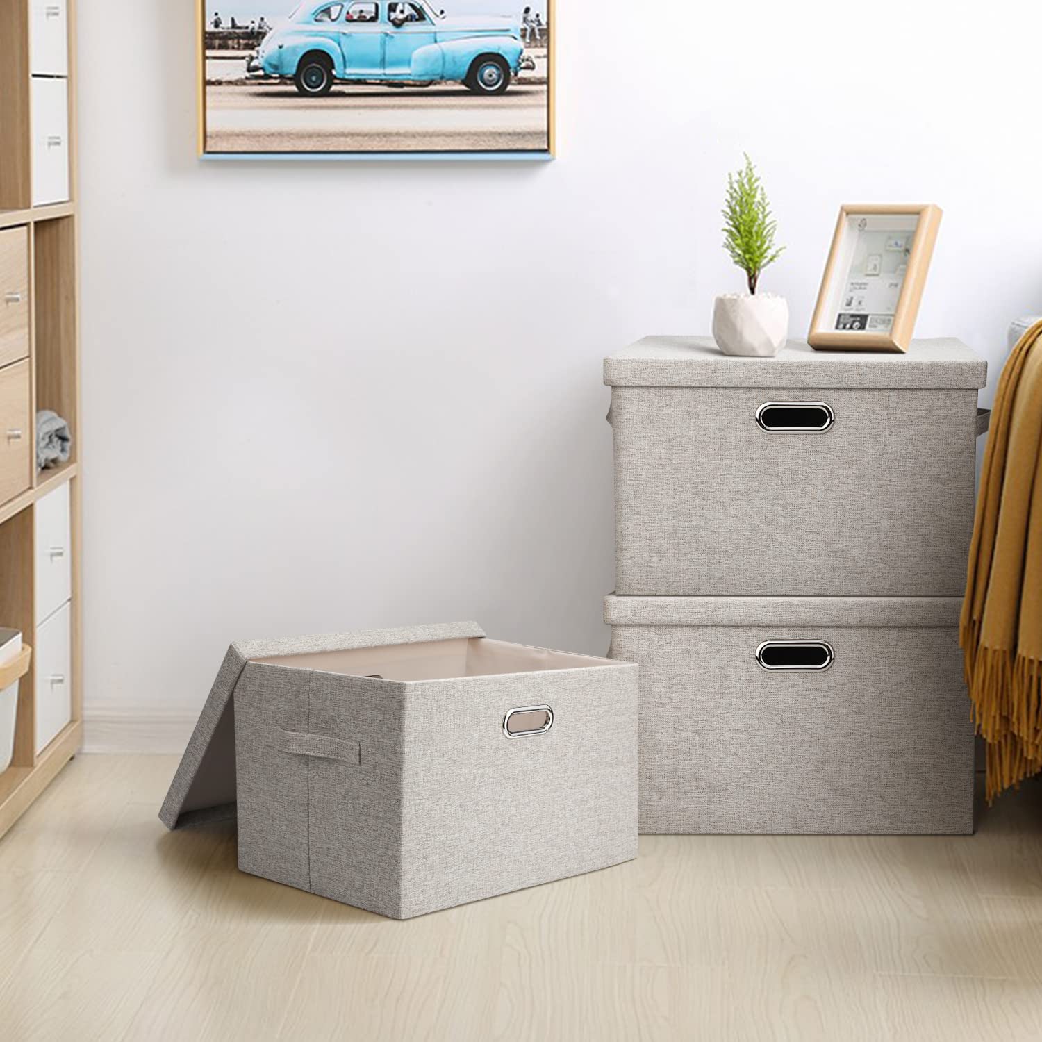 Graciadeco boîte pliée à plat gain de place pour stockage facile