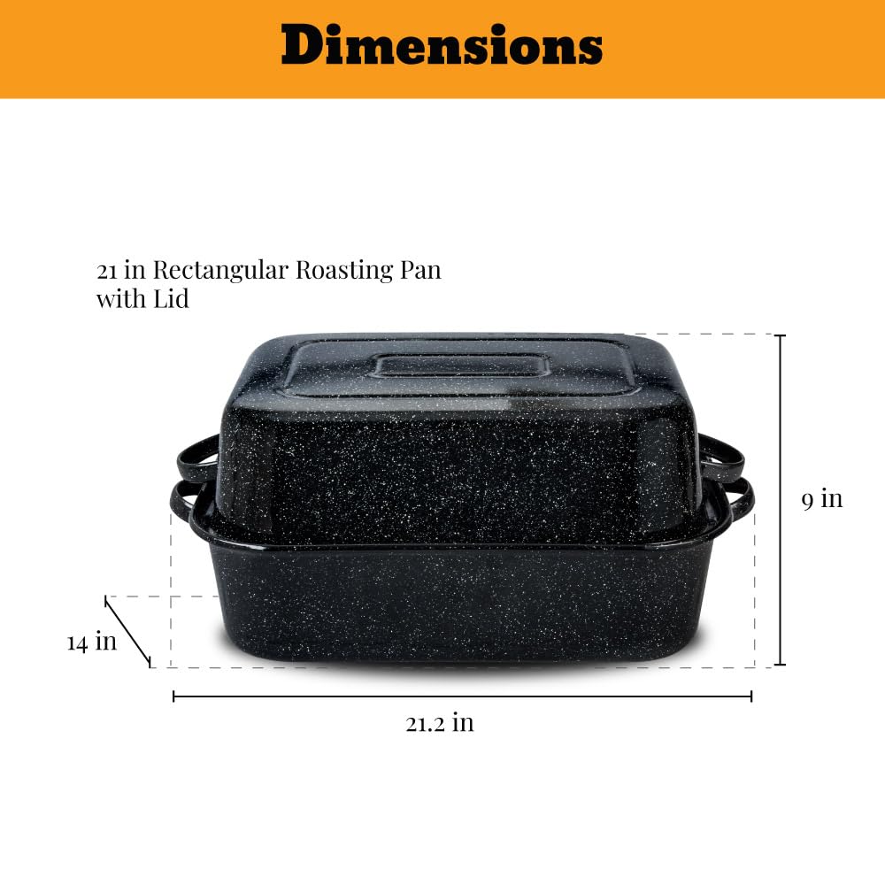 Granite Ware couvercle utilisé comme plat ouvert, polyvalence et économie d'espace