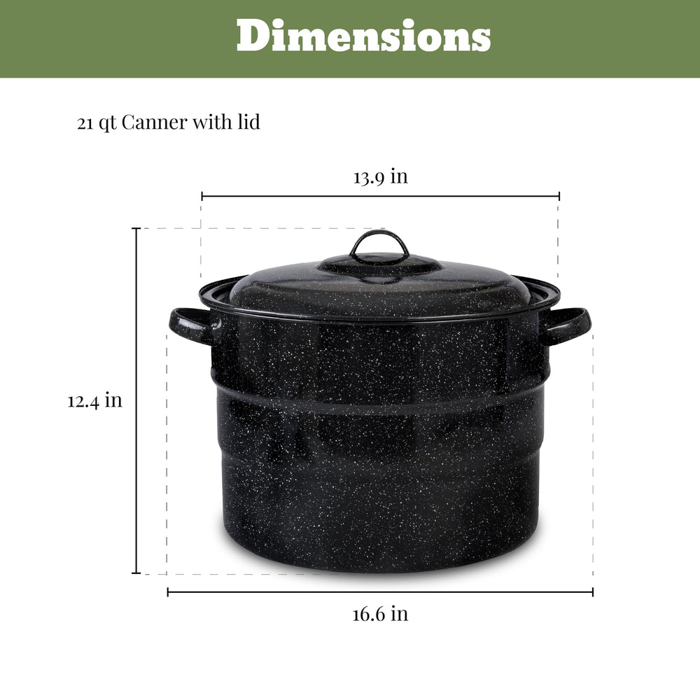 Granite Ware rack avec sept bocaux insérés garantissant distance et stabilité pendant le traitement