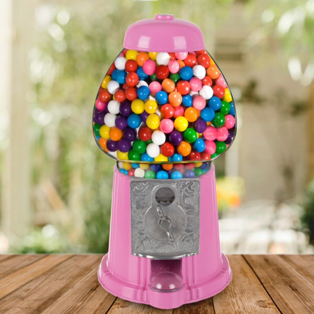Great Northern globe en verre rempli de gumballs montrant la clarté et présentation