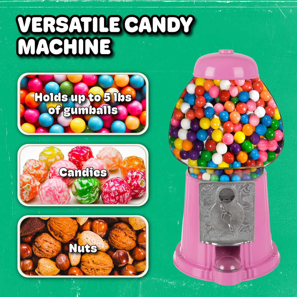 Great Northern globe en verre rempli de gumballs colorés, visibilité des friandises