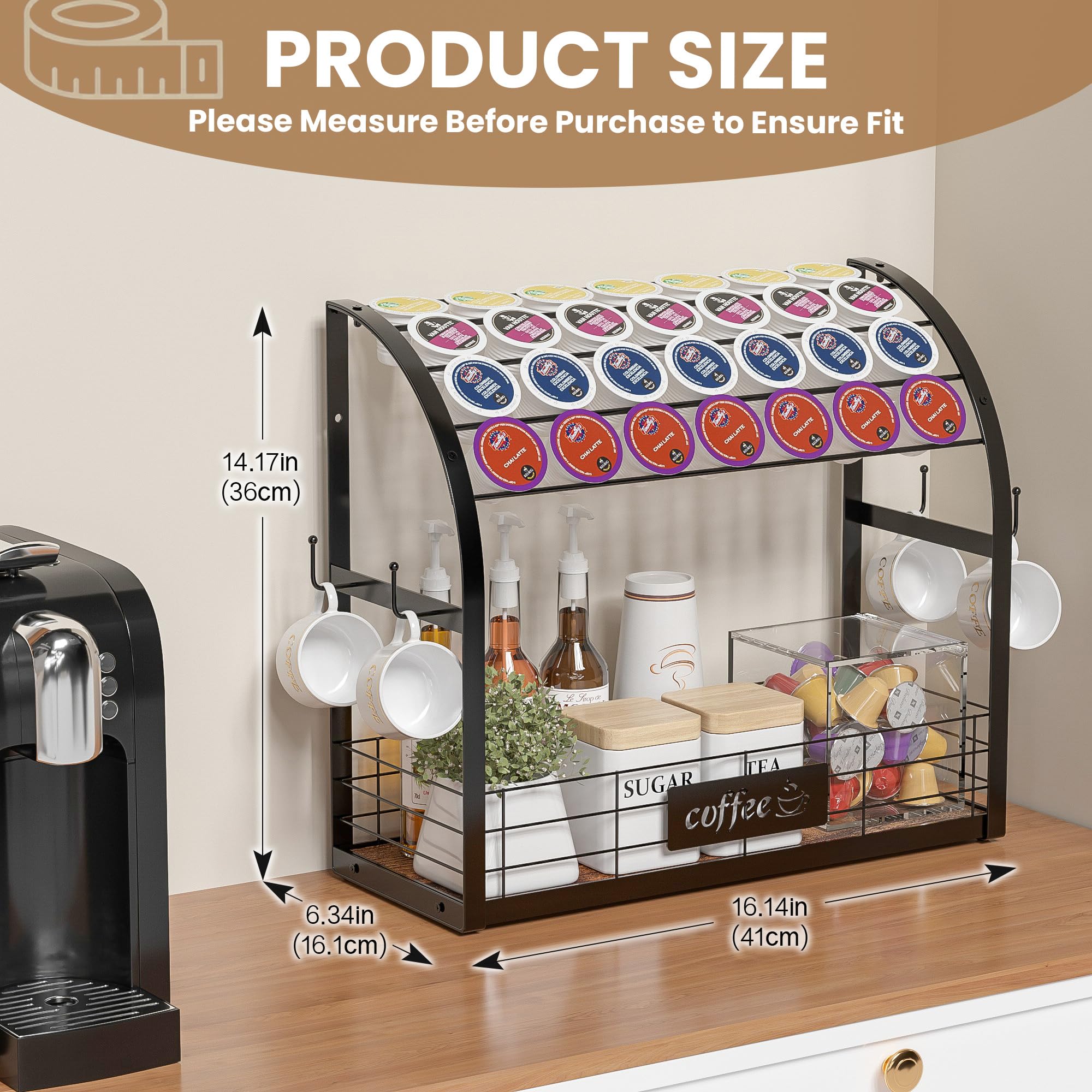 Crochets métalliques Greatseas tenant des tasses pour rangement pratique