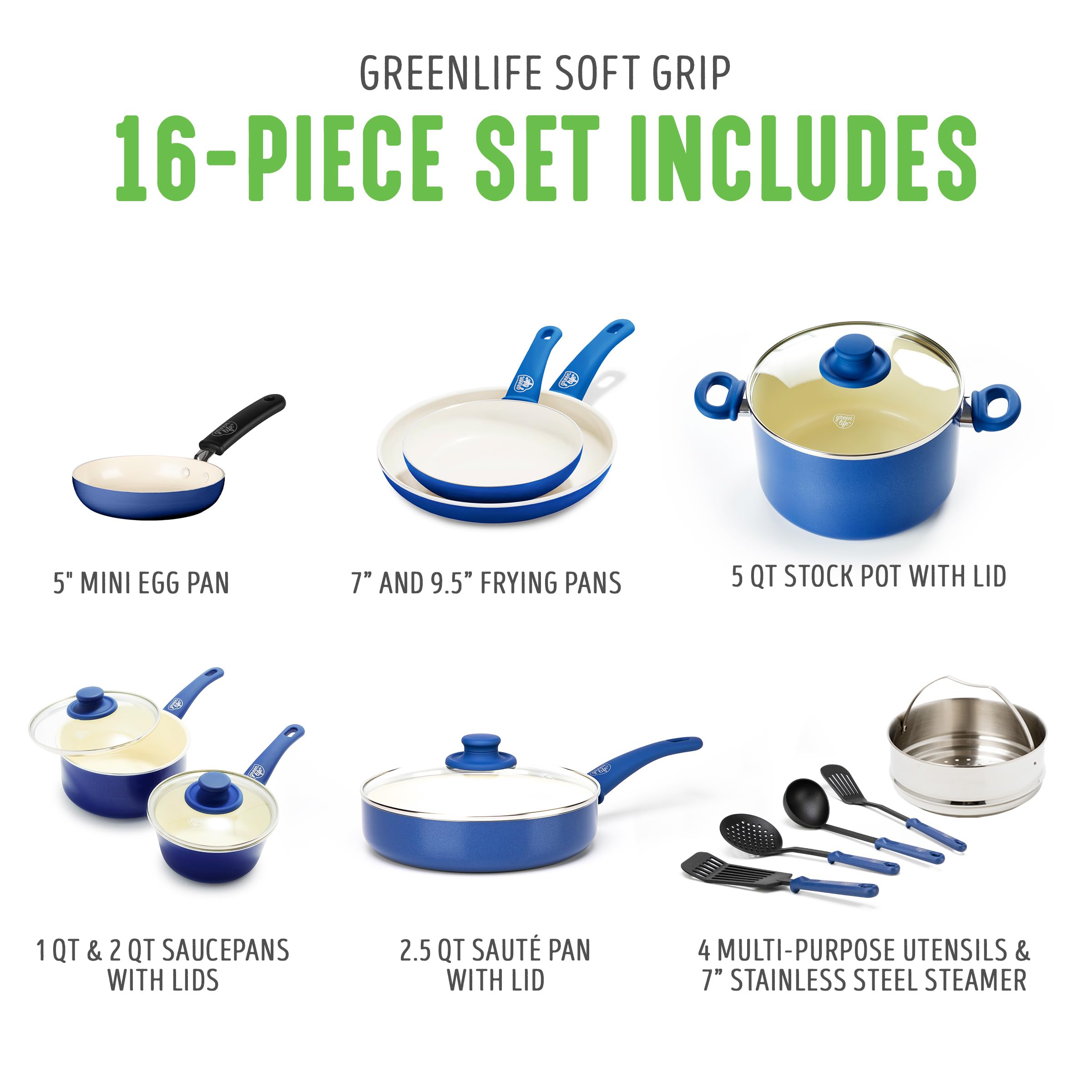 GreenLife couvercles en verre trempé surveiller cuisson sans perdre chaleur