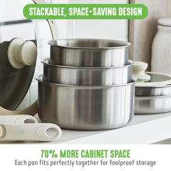 GreenLife ensemble empilé économisant jusqu'à 70% d'espace d'armoire