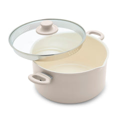 GreenLife marmite 6QT face taupe, design élégant et gain de place