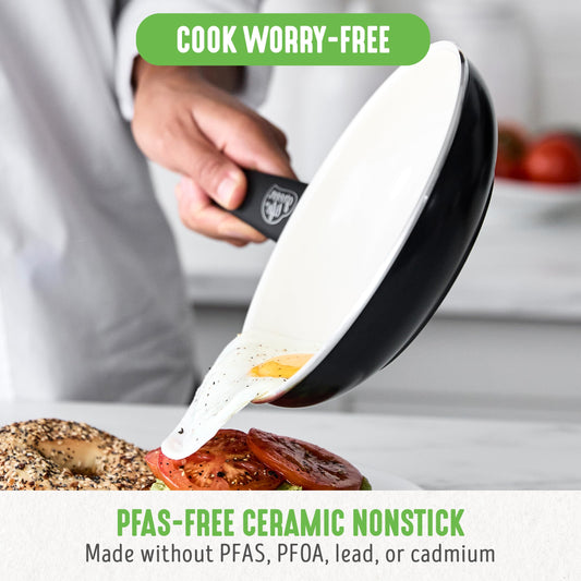 GreenLife poêle 7 pouces vue frontale idéale pour petites portions et cuisson rapide