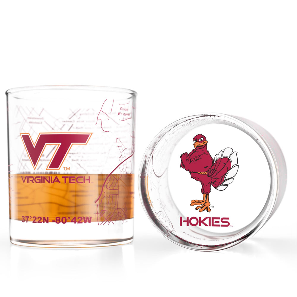 Greenline Goods verre Hokies face avec logo officiel, parfait pour collection