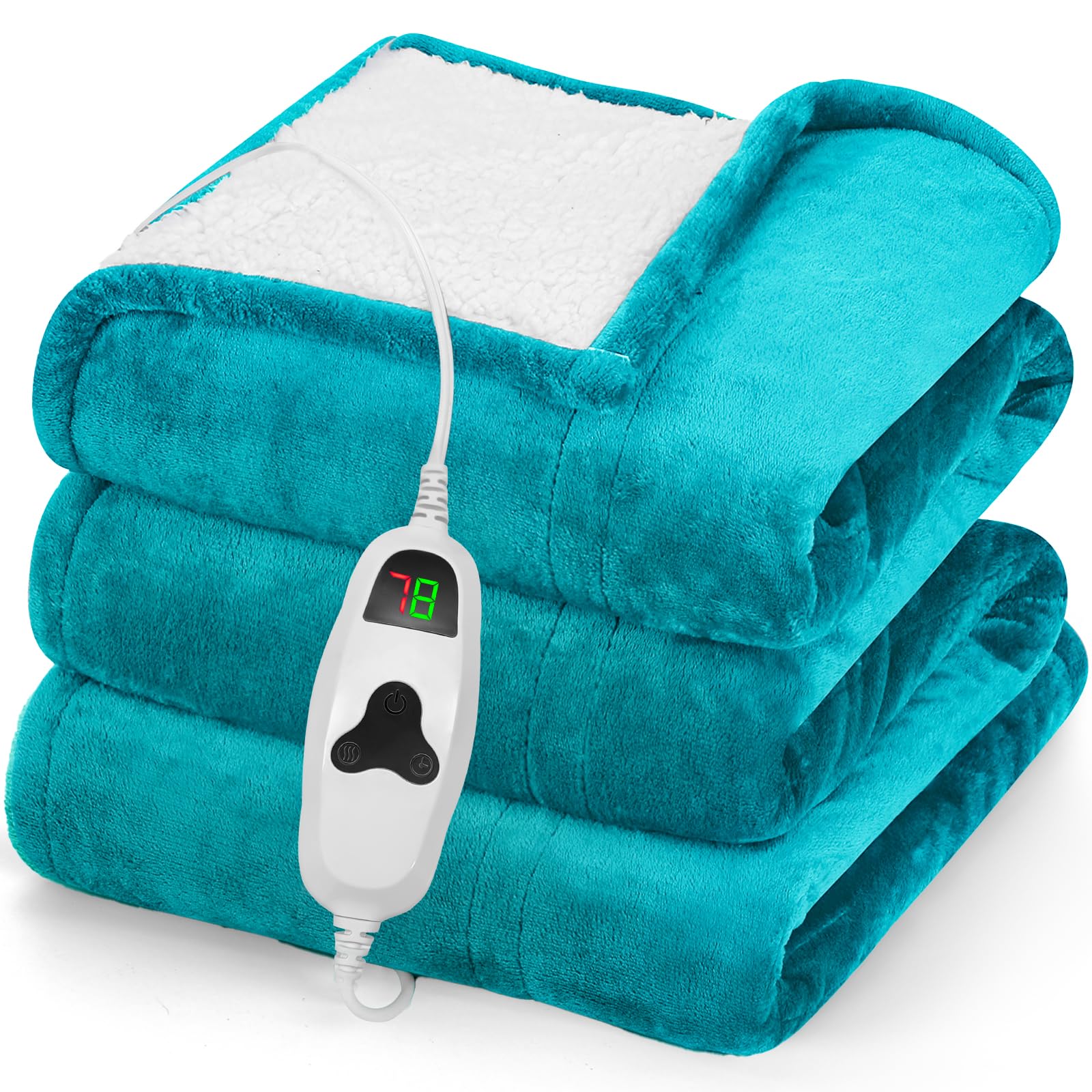 greenoak couverture chauffante face avant en flanelle douce offrant chaleur et confort