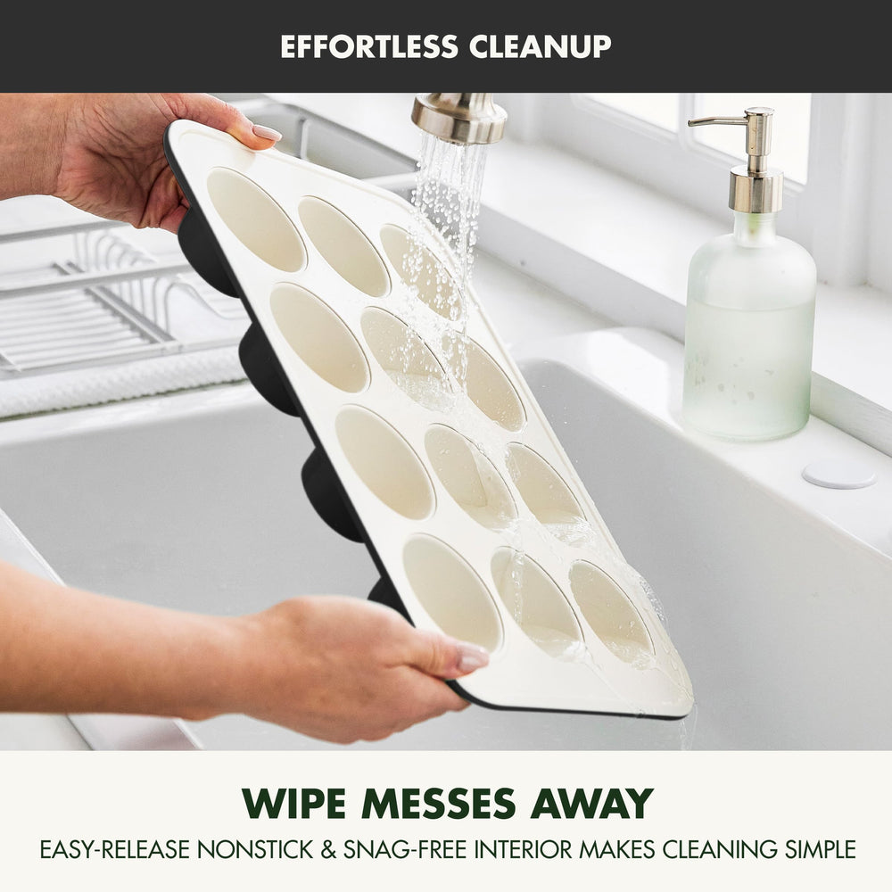 GreenPan nettoyage rapide à l'éponge montrant entretien facile et gain de temps