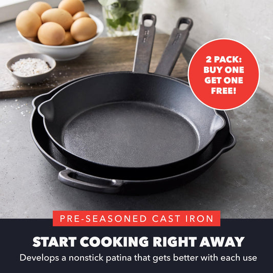 GreenPan x Bobby Flay gros plan de la texture en fonte pour une cuisson uniforme