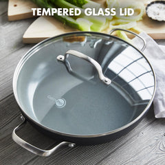 GreenPan couvercle en verre transparent permettant surveiller la cuisson sans chaleur perdue