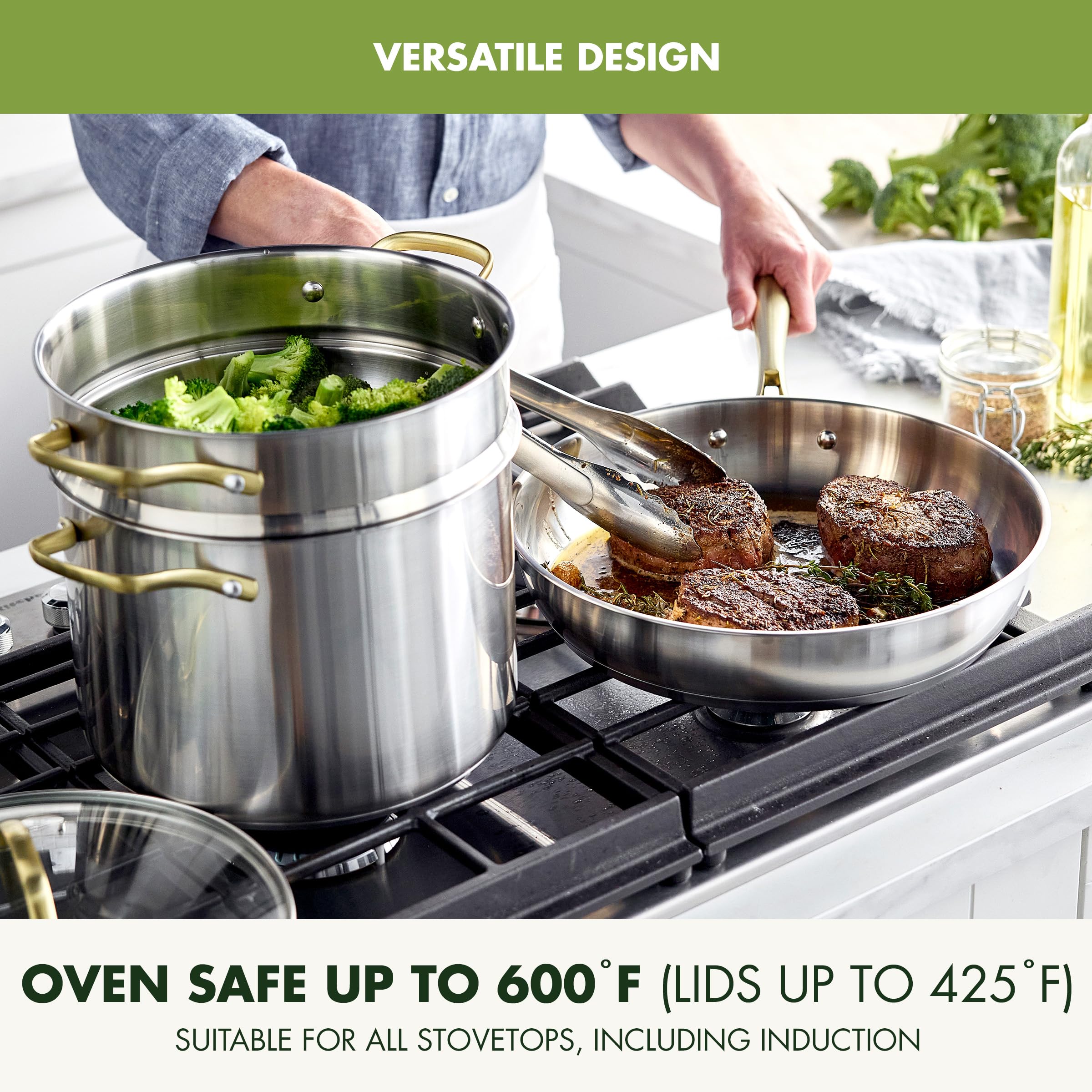 GreenPan cocotte 8QT pour grandes préparations familiales